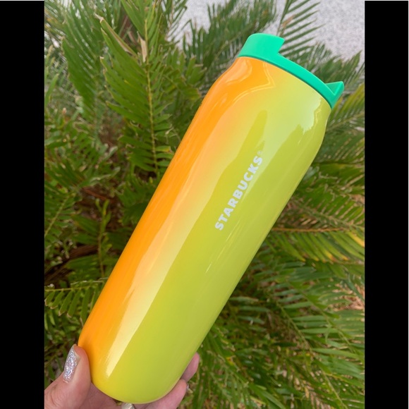 Starbucks Ombre Stainless Water Bottle Tumbler Green Orange Cup 20oz New 2022 - Picture 13 of 17